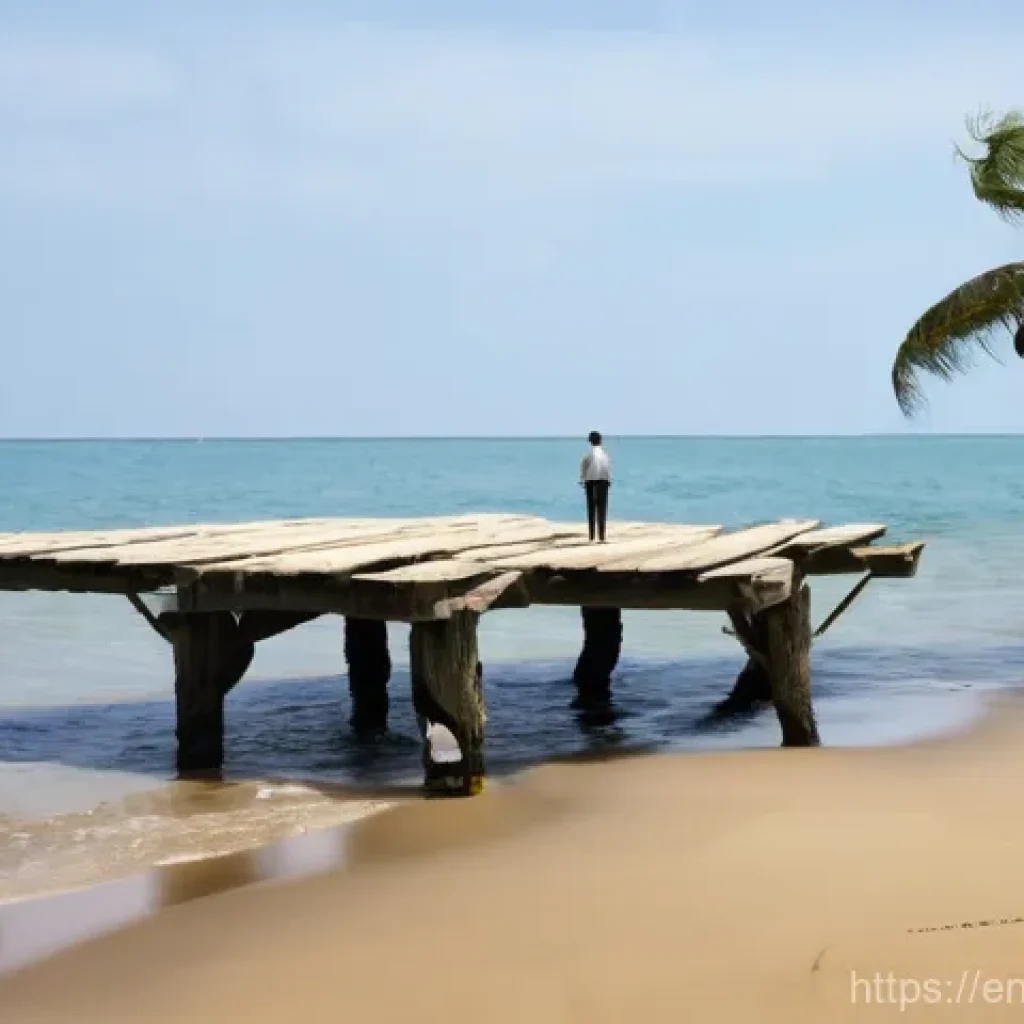 해수면 상승과 해양 생태계의 복원 가능성 - **Image Prompt: The Fading Edge of Paradise**
A serene yet poignant scene depicting a beautiful ...
