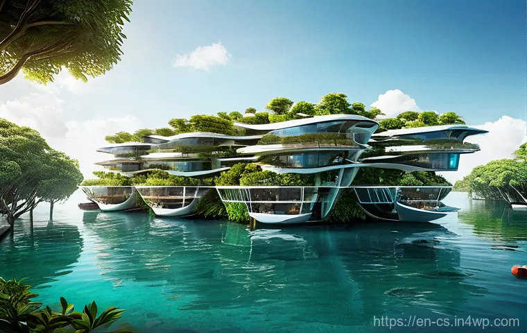 해수면 상승 대응을 위한 재난 관리 계획 - **Prompt:** A serene yet resilient coastal town on the U.S. East Coast, showcasing a harmonious blen...