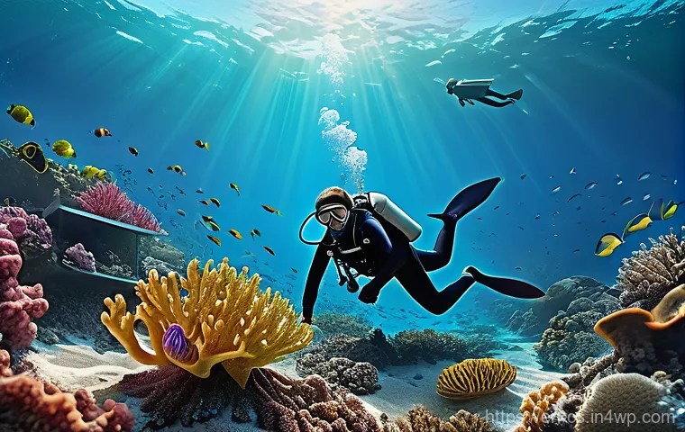 해수면 상승 대응을 위한 기후 재정 지원 - **Prompt: Blue Bonds for Marine Restoration**
"A vibrant, wide-angle digital painting illustrati...